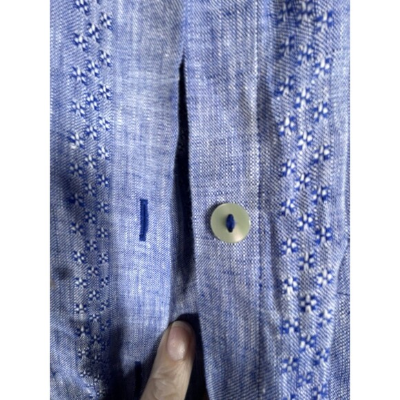 Chicos Blue No Iron 100% Linen 1.5 M 10 Natural Fibers - Picture 4 of 9